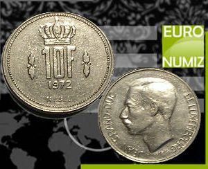 10 FRANK 1972 LUXEMBURSKO