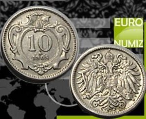 10 HELLER 1908 B.Z. RAKUSKO UHORSKO