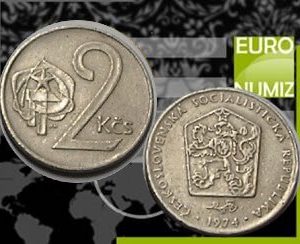 2 KORUNY 1974 CESKOSLOVENSKA SOCIALISTICKA REPUBLIKA