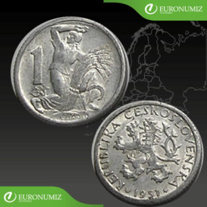 1 KORUNA 1951 REPUBLIKA CESKOSLOVENSKA