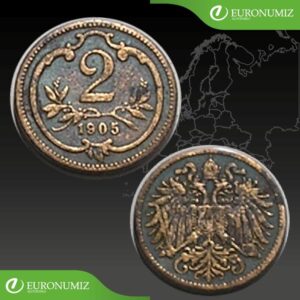 2 HELLER 1905 B.Z. RAKUSKO UHORSKO