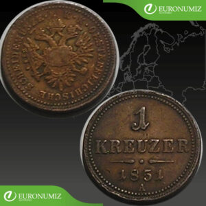 1 KREUZER 1851 A RAKUSKO UHORSKO
