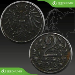 2 HELLER 1916 RAKUSKO UHORSKO