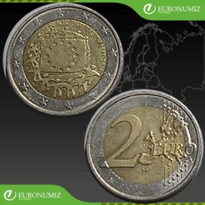 2 € 2015 RAKUSKO VZNIK VLAJKY EU Z OBEHU