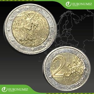 2 € 2019 G NEMECKO PAD BERLINSKEHO MURU Z OBEHU
