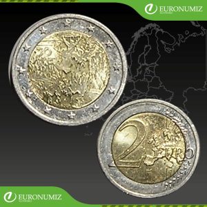 2 € 2019 D NEMECKO PAD BERLINSKEHO MURU Z OBEHU