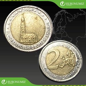 2 € 2008 G NEMECKO HAMBURG Z OBEHU