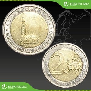 2 € 2008 A NEMECKO HAMBURG Z OBEHU