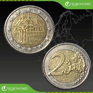 2 € 2010 D NEMECKO BREMEN Z OBEHU