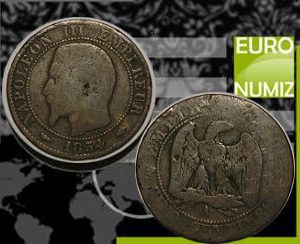 CINQ CENTIMES 1854 A FRANCUZSKO NAPOLEON III