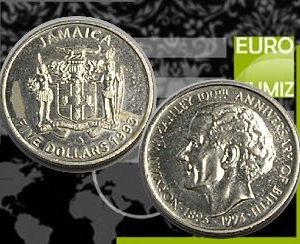 FIVE DOLLARS 1993 JAMAJKA