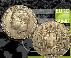 10 DRACHMA 1968 GRECKO
