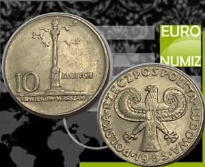 10 ZLOTYCH 1965 POLSKO
