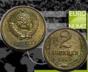 2 KOPEJKY 1989 RUSKO CCCP