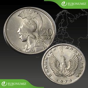 20 DRACHMA 1973 GRECKO