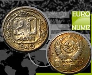 20 KOPEJOK 1949 RUSKO CCCP PREHNUTA