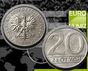 20 ZLOTYCH 1990 POLSKO