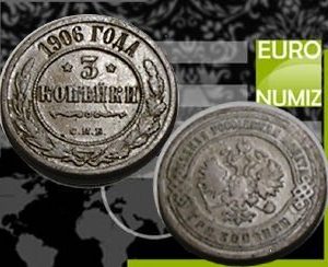 3 KOPEJKY 1906 RUSKO