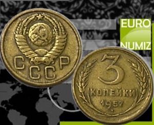 3 KOPEJKY 1957 RUSKO CCCP