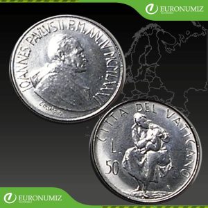 50 LIR 1982 VATIKAN JAN PAVOL II