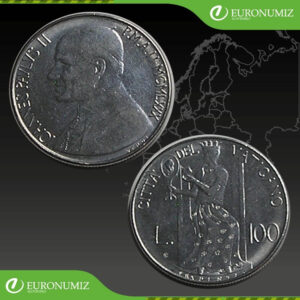 100 LIR 1980 VATIKAN JAN PAVOL II