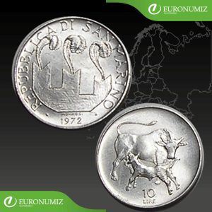10 LIR 1972 SAN MARINO