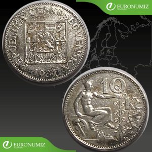 10 KORUN 1931 REPUBLIKA CESKOSLOVENSKA  STRIEBRO