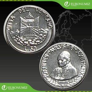 50 LIR 1990 VATIKAN JAN PAVOL II