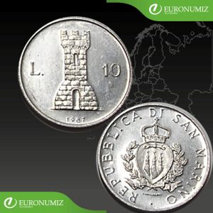 10 LIR 1987 SAN MARINO