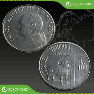 100 LIR 1984 VATIKAN JAN PAVOL II