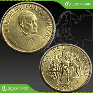 200 LIR 1989 VATIKAN JAN PAVOL II