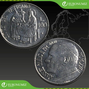 100 LIR 1981 VATIKAN JAN PAVOL II