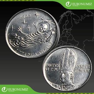 100 LIR 1969 VATIKAN PAVOL VI