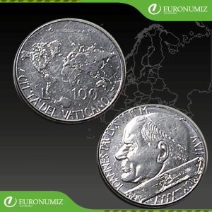 100 LIR 1985 VATIKAN JAN PAVOL II