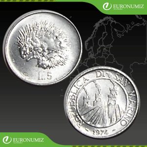 5 LIR 1974 SAN MARINO