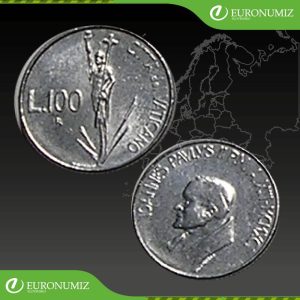 100 LIR 1991 VATIKAN JAN PAVOL II