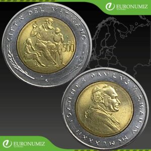 500 LIR 1982 VATIKAN JAN PAVOL II