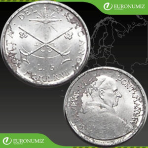 5 LIR 1967 VATIKAN PAVOL VI