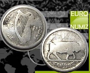 1 SCHILLING 1928 IRSKO  STRIEBRO