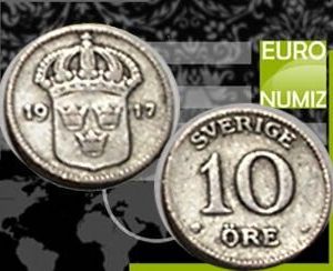 10 ORE 1917 SVEDSKO  STRIEBRO