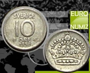 10 ORE 1958 SVEDSKO  STRIEBRO