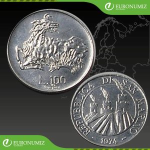 100 LIR 1974 SAN MARINO