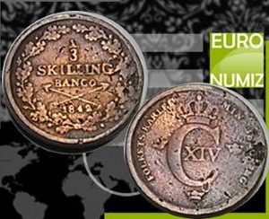 1/3 SKILLING 1842 SVEDSKO
