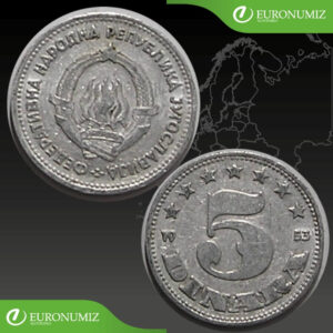 5 DINAR 1953 JUHOSLAVIA