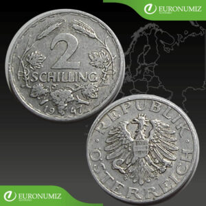 2 SCHILLING 1947 RAKUSKO