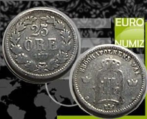 25 ORE 1877 SVEDSKO  STRIEBRO