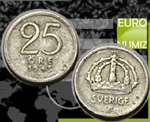 25 ORE 1943 SVEDSKO  STRIEBRO