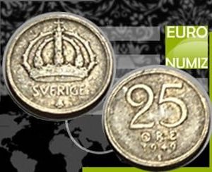 25 ORE 1949 SVEDSKO  STRIEBRO