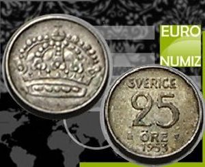 25 ORE 1953 SVEDSKO  STRIEBRO
