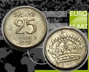 25 ORE 1957 SVEDSKO  STRIEBRO